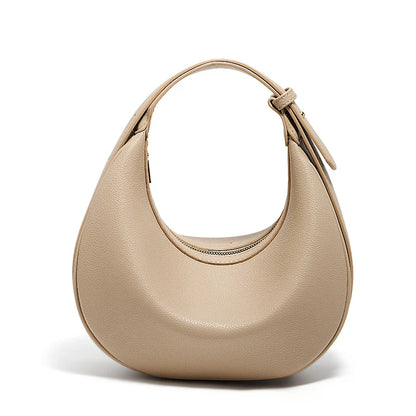 Women Shoulder Bag | Leather Crescent Underarm Bag | Minimalist Crossbody Bag