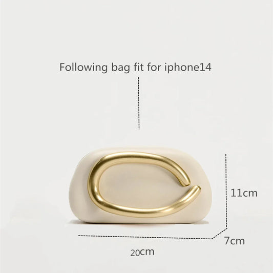 Women Gold Closure Box Clutch Bag | Party Clutch Beige