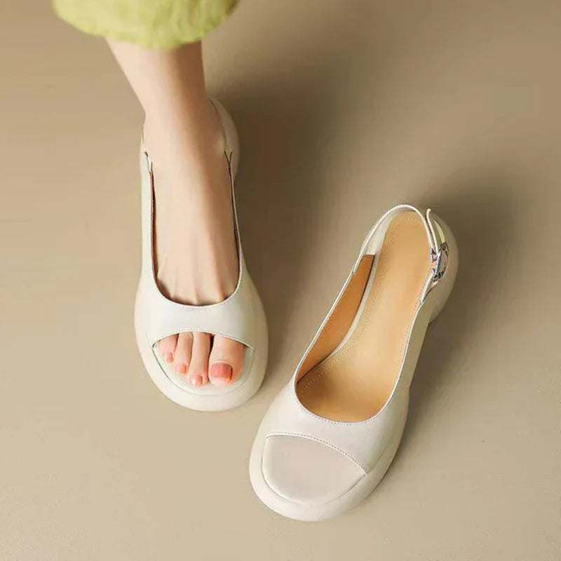 Wren | Women's Platform Low Heel Flat Sandals