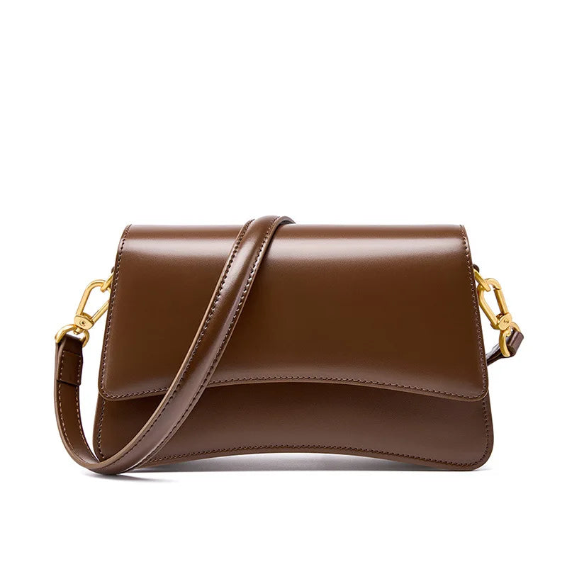 Women Underarm Leather Bag | Shoulder Bag Coffee