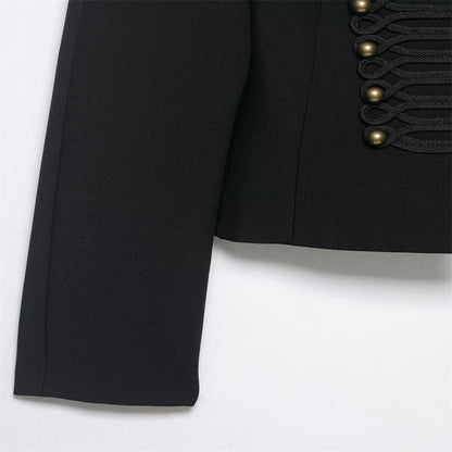 Women Napoleon  Jacket | Single Breasted  | Cropped Jacket | Short Coat