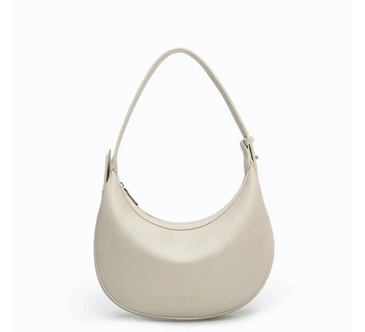 Women Shoulder Bag | Leather Crescent Underarm Bag | Minimalist Crossbody Bag