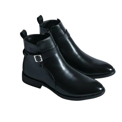 Men Classic Chelsea Boots | Heeled Boots | Ankle Boots black