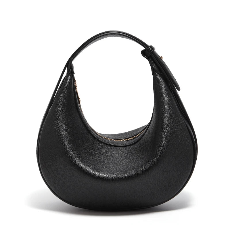 Women Shoulder Bag | Leather Crescent Underarm Bag | Minimalist Crossbody Bag