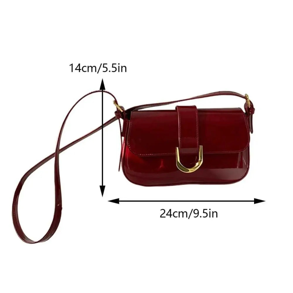 Women Leather Horseshoe Buckle Shoulder Bag | Crossbody Bag