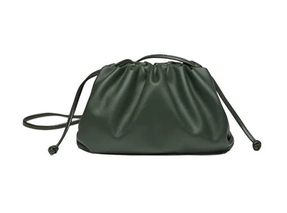 Women Leather Pouch | Shoulder Bag | Crossbody Bag medium green