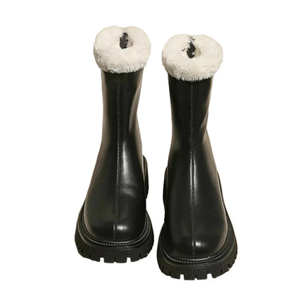 Women Winter Warm Plush Ankle Boots | Non Slip Boots black