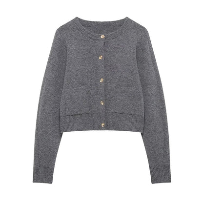 Women Sweater Top and Skirt Set | Flare Sleeve Cardigan | Winter Skirt | Two Piece Set Grey Top