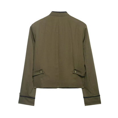 Women Rope Knot Button Jacket | Long Sleeves | Napoleon Jacket