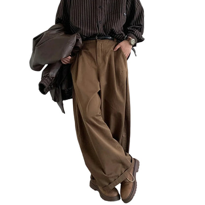 Men Wide Leg Pants | High Waist | Straight | Loose | Casual Pants