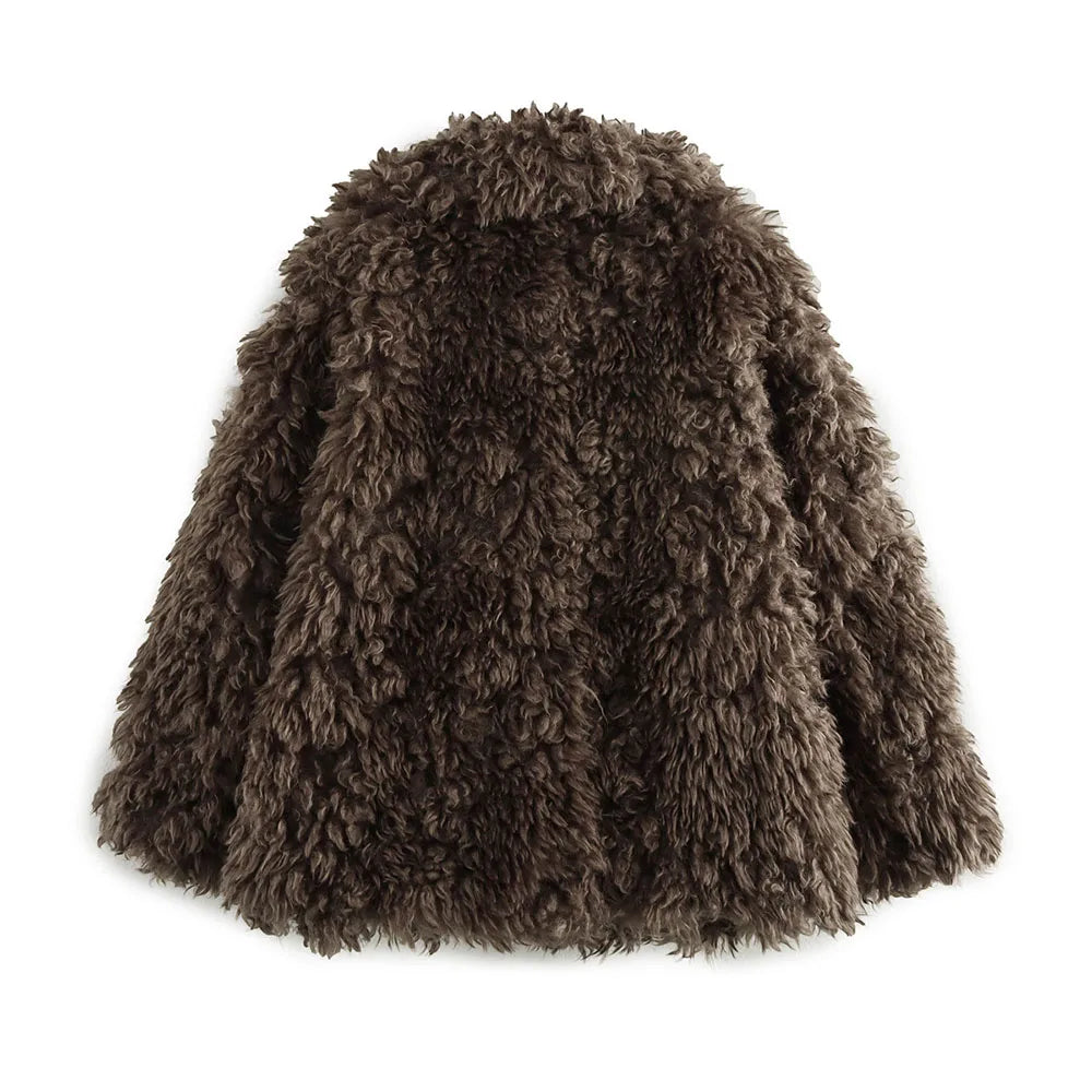 Women Brown Fur Short Coat
