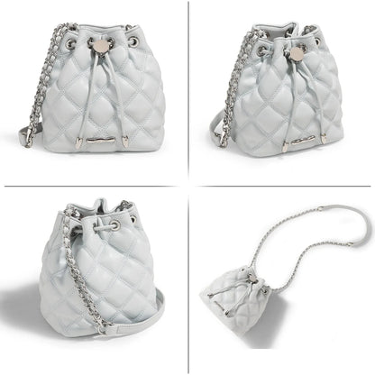Women Classic Leather Bucket Bag | Lingge Chain Bag