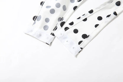 Women Polka Dot Print Maxi Dress | Spaghetti Strap | V-Neck