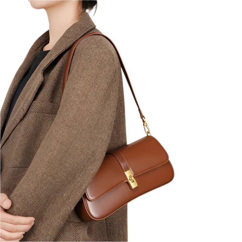 Women Genuine Leather Shoulder Bag | Casual Day Bag | Mini Purse | Underarm Bag