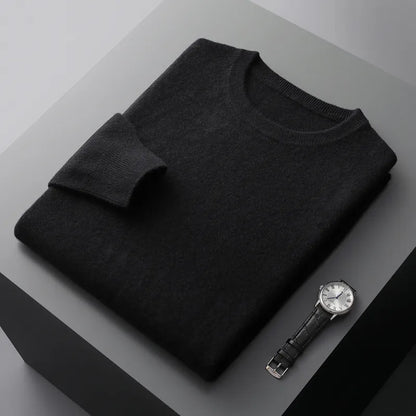 Men Pure Wool Sweater | Casual Pullover | Cashmere Knitting black