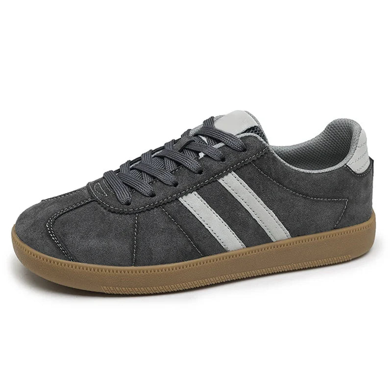 Men Casual Leather Oxford Shoes | German Training Board Shoes | Classic Leisure Shoes Gray