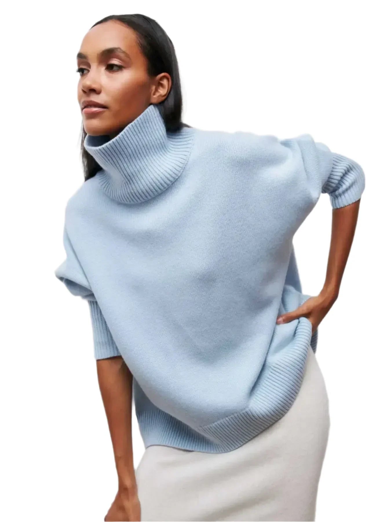 Women Oversized Thick Turtleneck Sweater