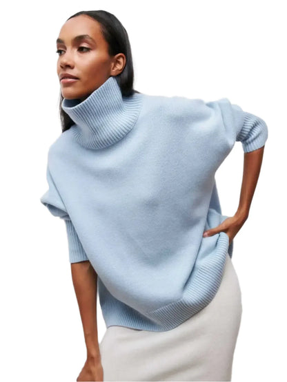 Women Oversized Thick Turtleneck Sweater