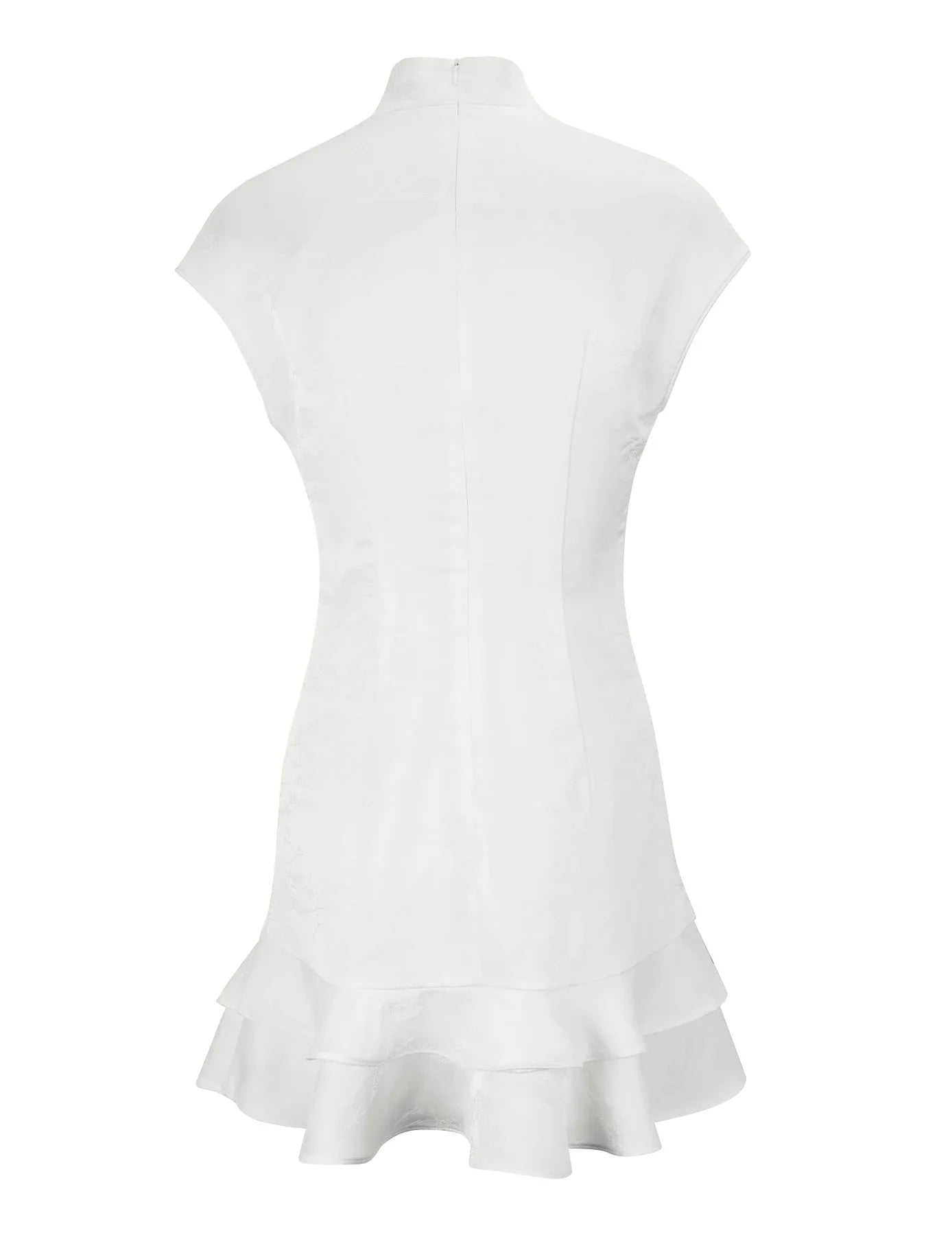 Women Ruffled Elegant Party Dress | Short Sleeve | Patchwork | Slim Fit | Summer | Mini Dress