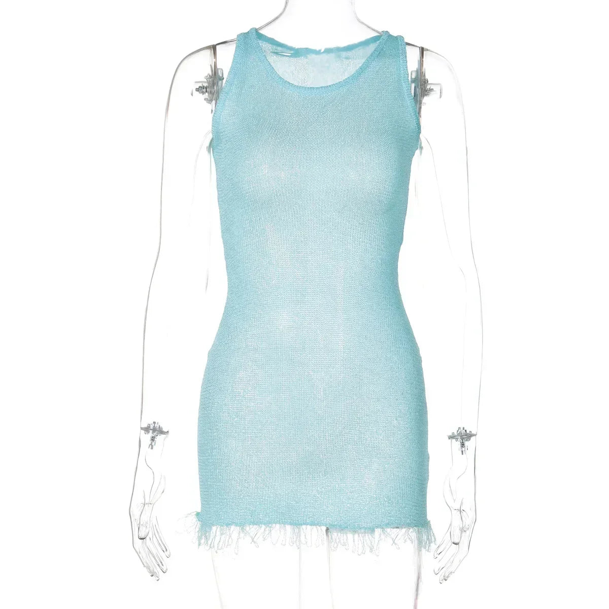 Women Summer Sequin Dress | Sleeveless | Glitter Lace Mini Dress