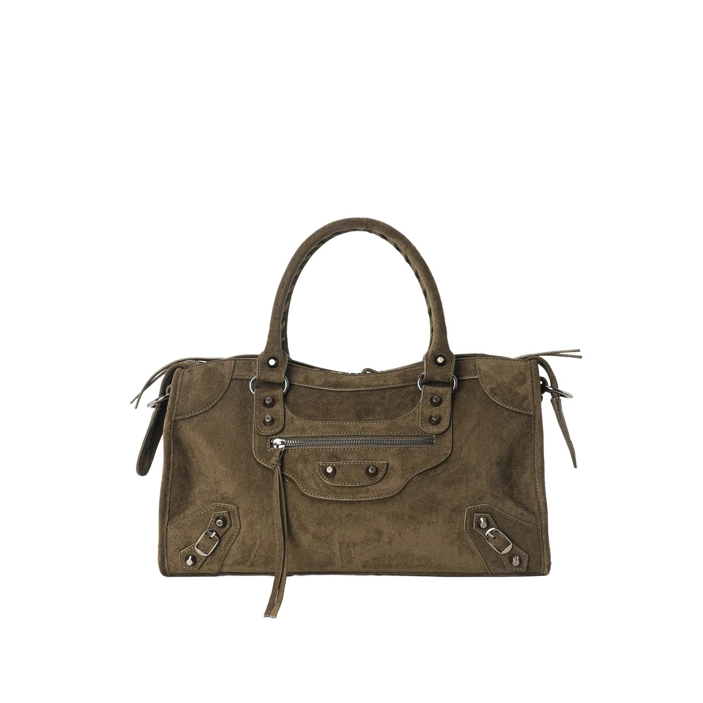 Women Paris Retro Motorcycle Bag | Large Capacity | Suede Leather Bag | Crossbody