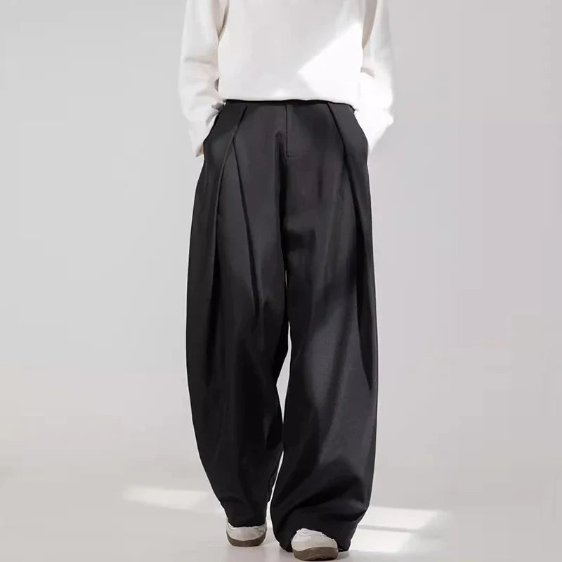 Men Dress Pants | Casual | Flare Trousers | Draped | Straight
