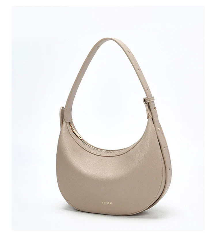 Women Shoulder Bag | Leather Crescent Underarm Bag | Minimalist Crossbody Bag