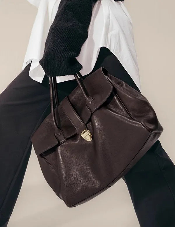 Women Large Capacity Leather Retro Handbag