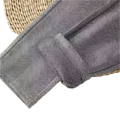 Women High Waisted Woolen Pants | Casual Wool Blend Trousers | Office Pencil Pantalones Gray