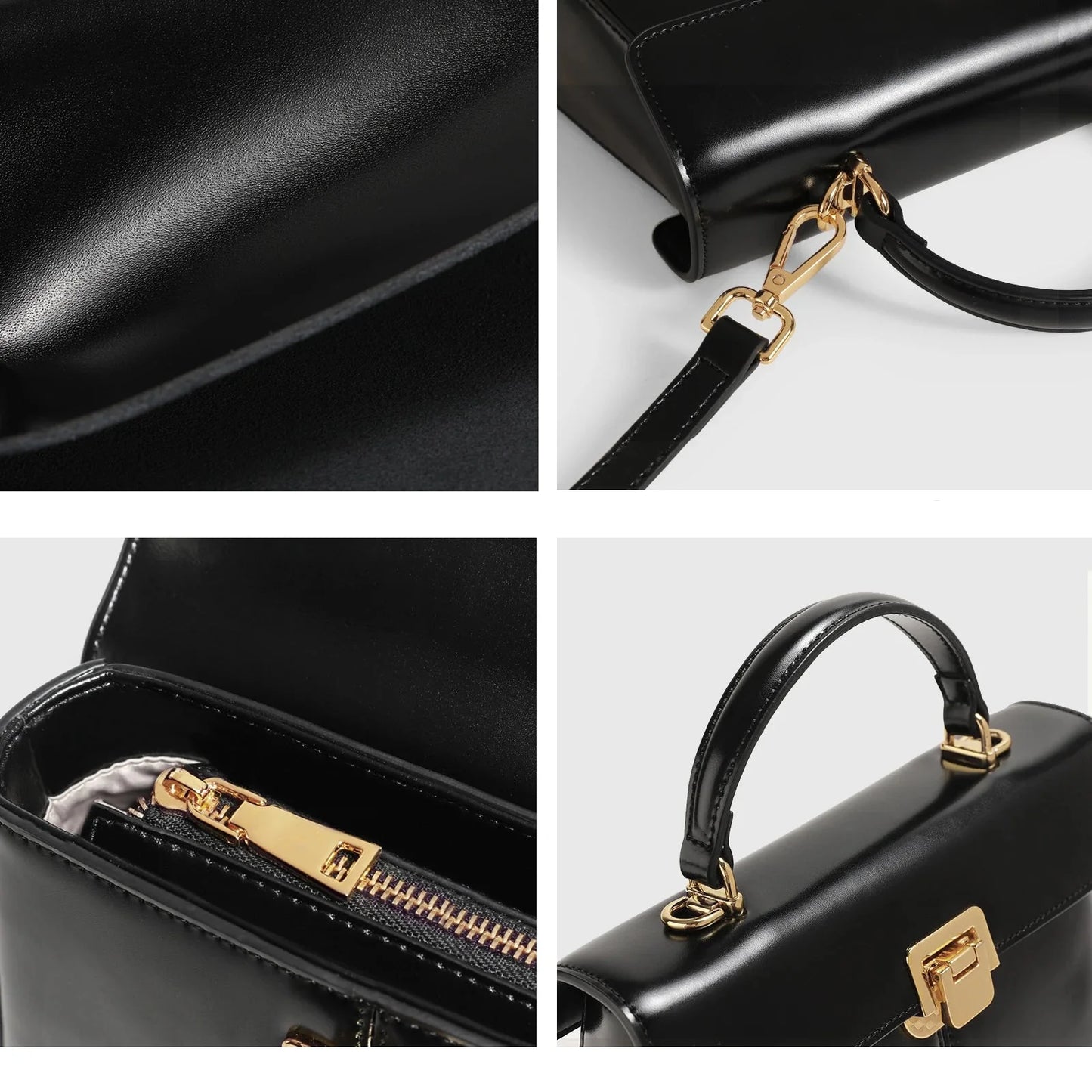 Women Leather Handbag | Crossbody Bag With Scarf Decor