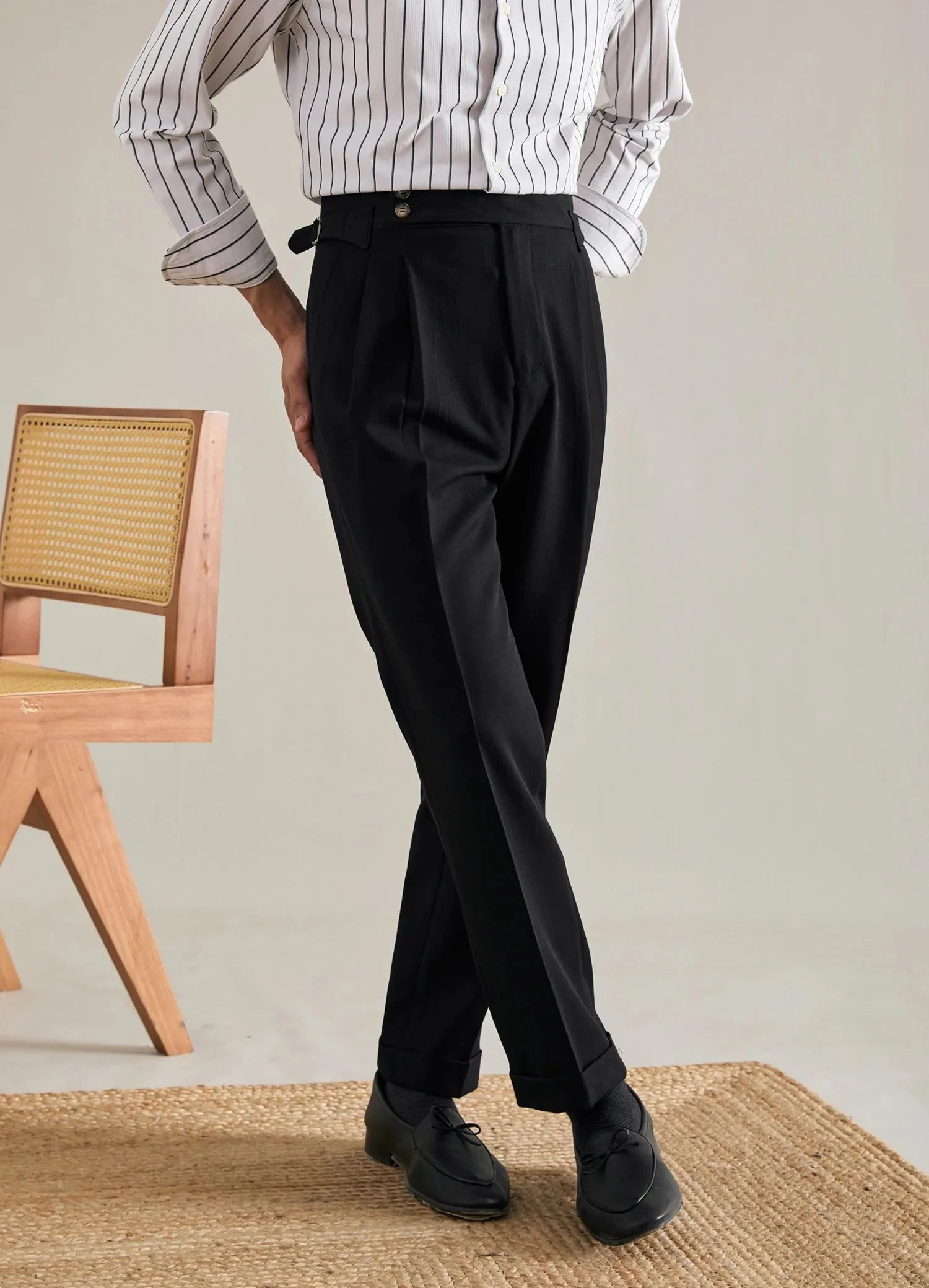 Men Business Suit Pants | Dress Pants | Parisian | Button-Down Style Trouser