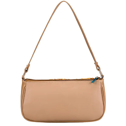 Women Sequin Embroidery Underarm Bag | Flower Pattern Shoulder Bag | Summer Beach Handbag