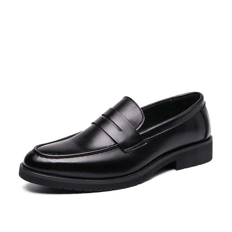 Men Business Leather Shoes | Dress Shoes | Wedding | Homecoming Shoes | Lightweight Shoes Black-2