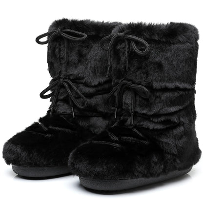 Women Winter Lace-up Ankle Boots | Snow Boots | Classic Platform Boots | Waterproof | Non-slip | Ski Boots