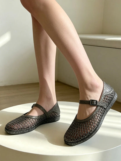 Women Mary Jane Jelly Sandals | Hollow | Breathable Jelly Shoes | Summer | Beach Shoes
