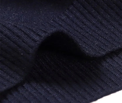 Men Pure Wool Sweater | Polo Knitted Pullover | Warm