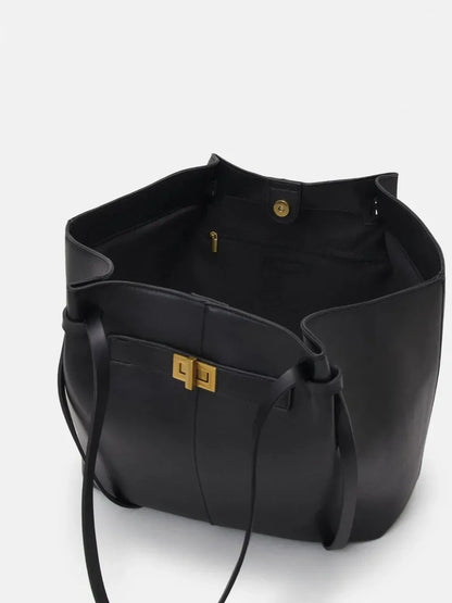 Women Large-Capacity Hand Bag | Metal Lock | Tote Bag | Shoulder Bag