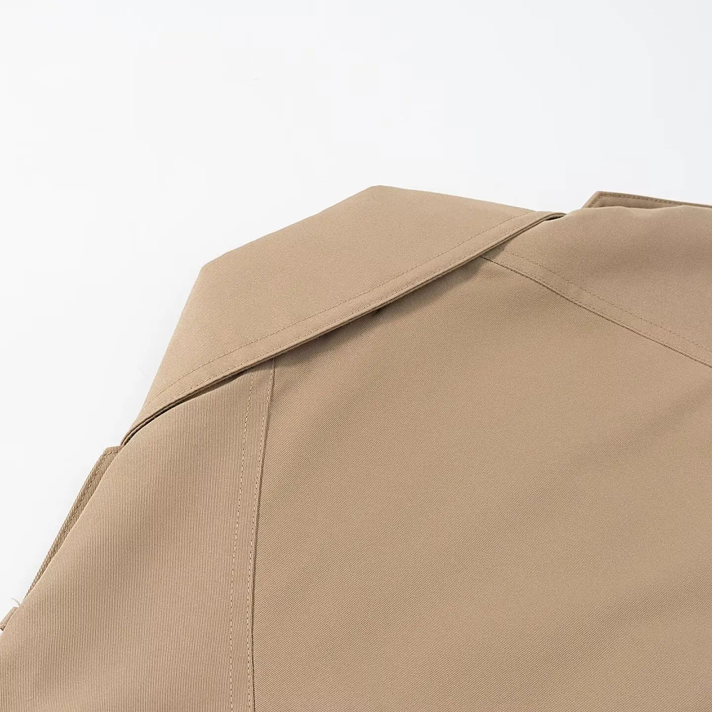 Women Cropped Trench Coat | Long Sleeve | Casual Classic