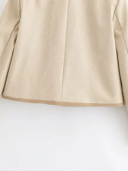 Women Buttoned Napoleon Jacket | Long Sleeves | Vintage | Cropped Coat | Military Jacket