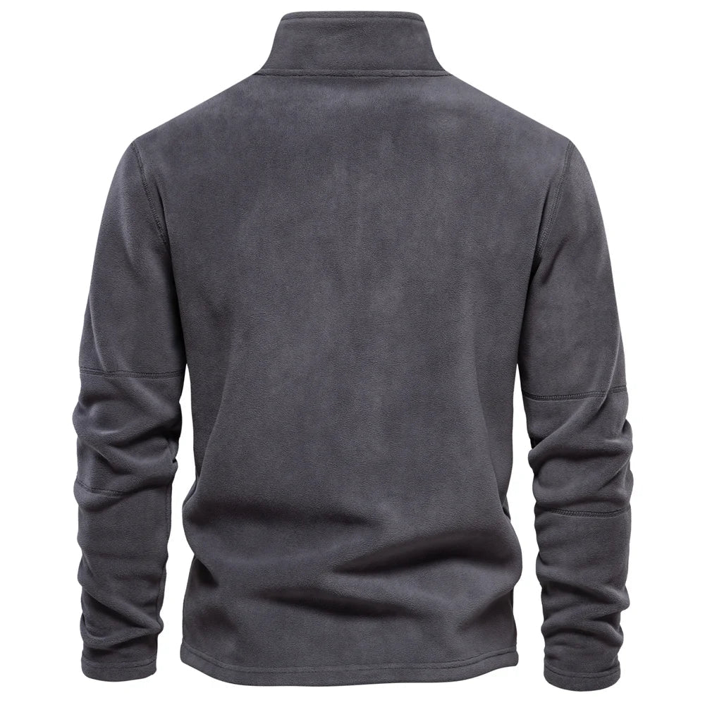 Men Warm Fleece Jacket | Men Soft Sweatshirt | Zipper Neck Pullover