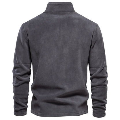 Men Warm Fleece Jacket | Men Soft Sweatshirt | Zipper Neck Pullover