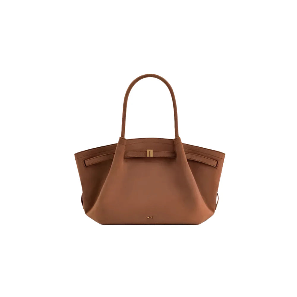 Women Micro Leather Suede Underarm Bag | French Shoulder Bag | Top-Handle Bag | Dumpling Bag Large Caramel