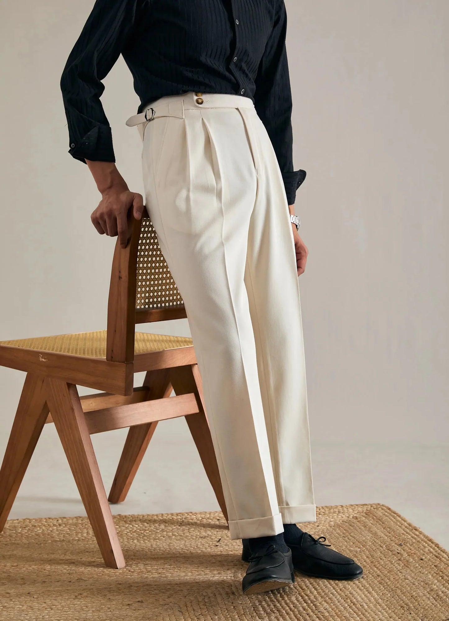 Men Business Suit Pants | Dress Pants | Parisian | Button-Down Style Trouser