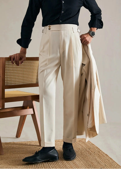Men Business Suit Pants | Dress Pants | Parisian | Button-Down Style Trouser