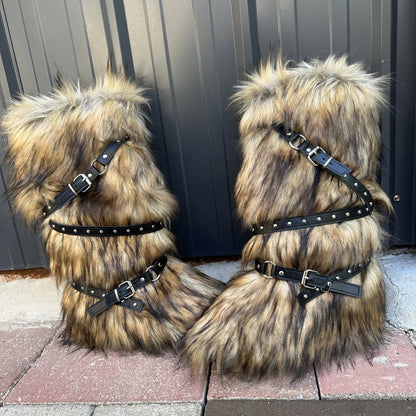 Women Winter Boots | Faux Fur Snow Boots | Warm Long Boots | Plush Over Knee | High Boots | Y2K | Furry Shoes