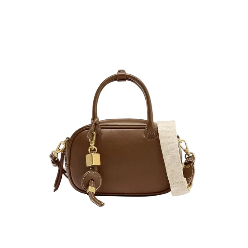 Women Mini Handbag | Vintage Crossbody Bag | Luxury Design Handbag | Small Shoulder Bag Brown