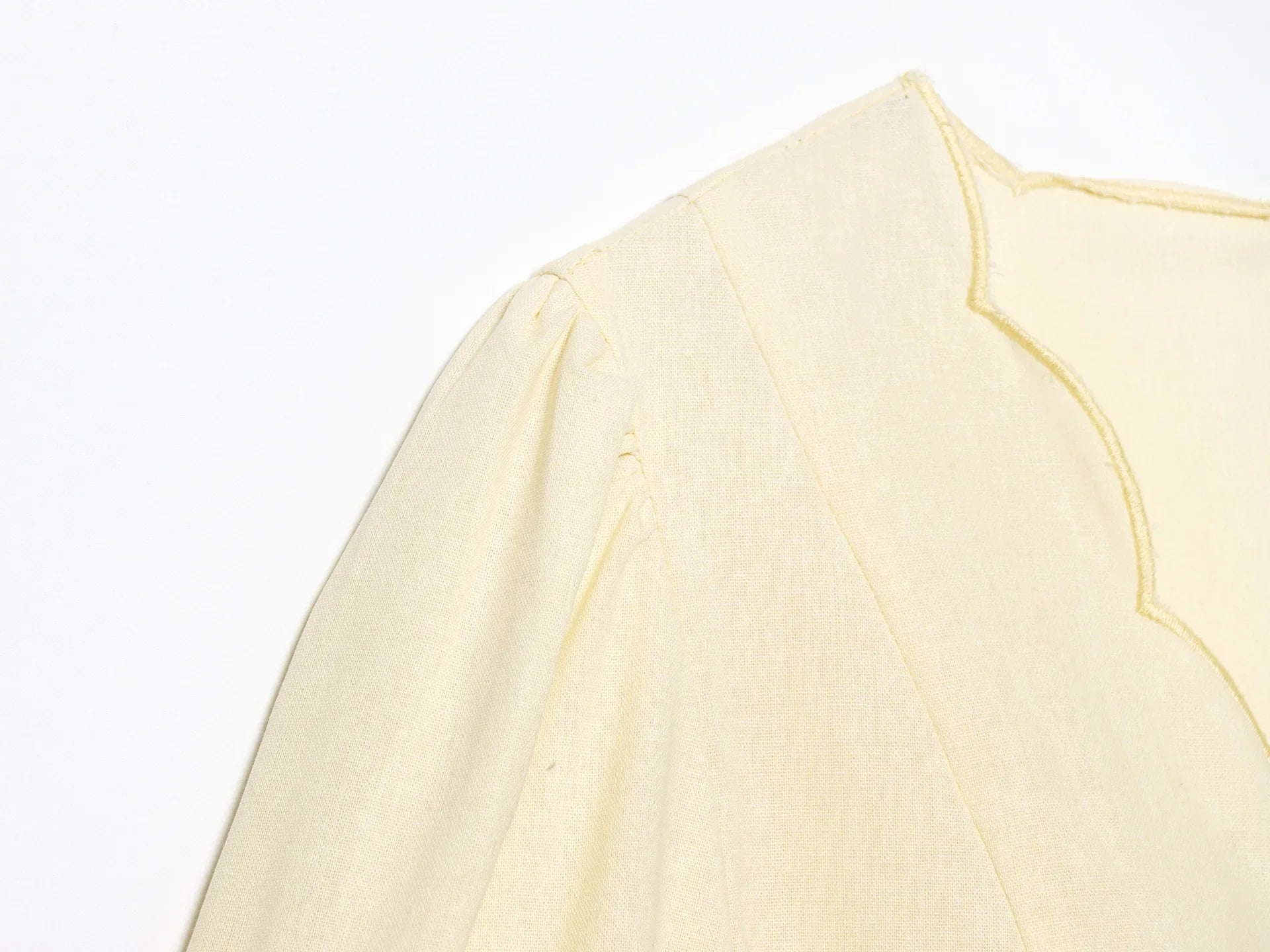 Women Butter Yellow Top and Pants Set | Puff Sleeve Blouse | Wide Leg Pants | Summer Vacation Set