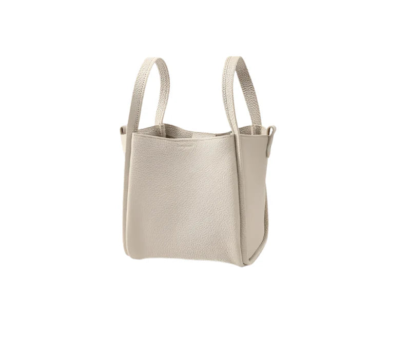 Women Leather Bucket Shoulder Bag | Large Capacity Handbag White
