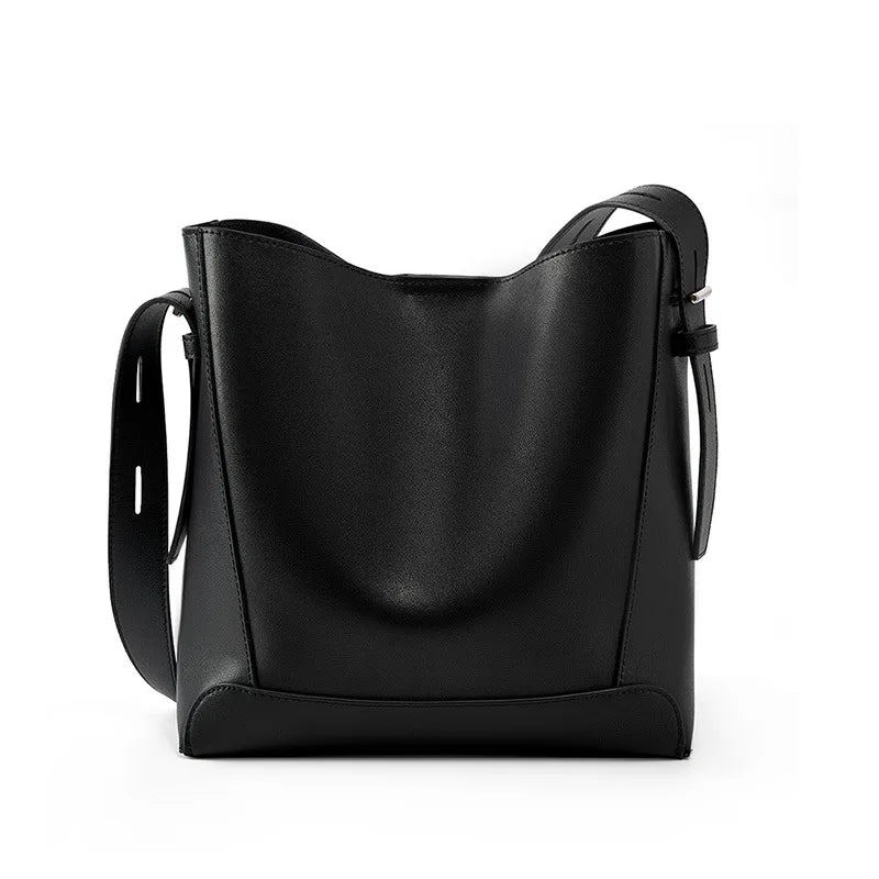 Women Leather Tote Bag | Crossbody Bag black