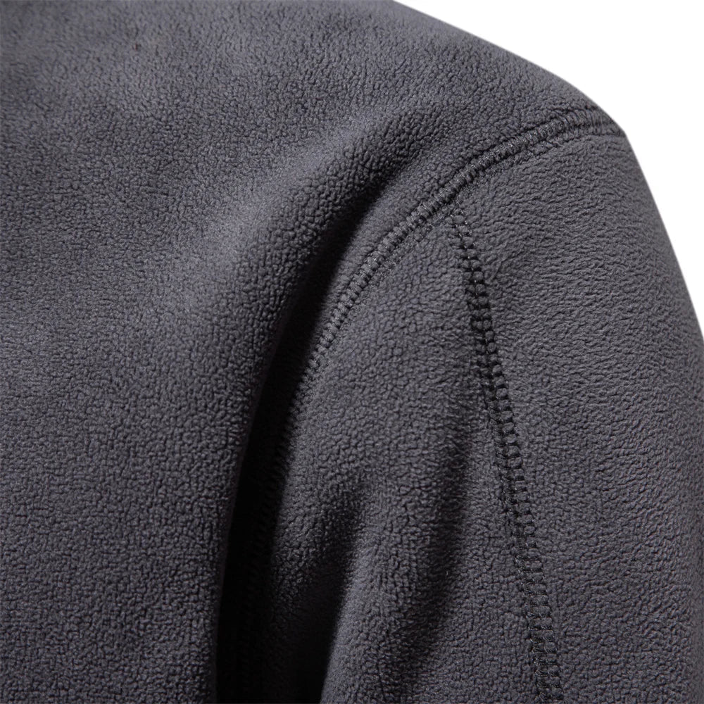 Men Warm Fleece Jacket | Men Soft Sweatshirt | Zipper Neck Pullover